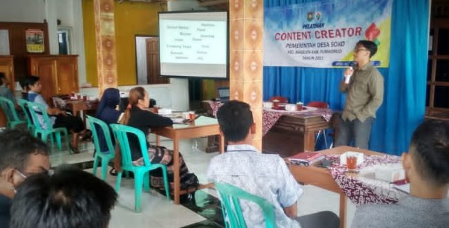 20 Pemuda Desa Soko dilatih menjadi Content Creator
