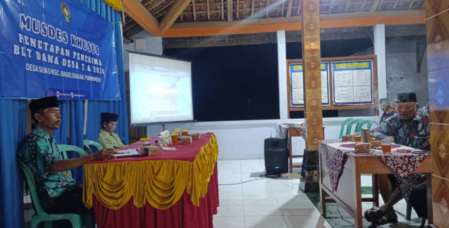 Hanya Dua Kuota, Musdes BLT DD 2026 di Soko Sepakat Pilih Dua Nama